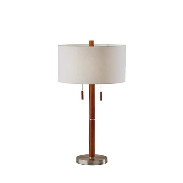 Brushed Steel Table Lamp 3374, Pull Cord Table Lamps Uk