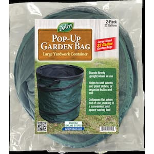 Dalen Pop-Up Garden Bag - Two 23 Gal. Collapsible Yardwork Containers - Convenient and Durable