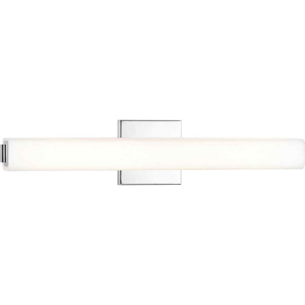 Chrome 22" Linear LED Bath Vanity Light with Opal Glass Shade