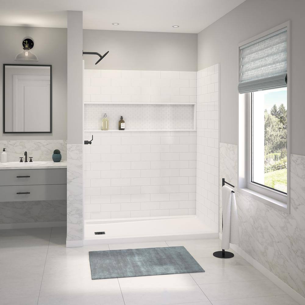 thumbnail image 2 of Lippert 306205 White Neo Angle RV Shower Surround 2 of 13