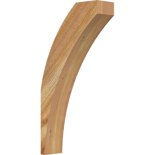 Ekena Millwork 4"W x 12"D x 24"H Thorton Rough Sawn Knee Brace, Western Red Cedar