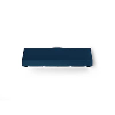36 in. 560 CFM Under Cabinet Mounted Range Vent Hood with Lights in Blue