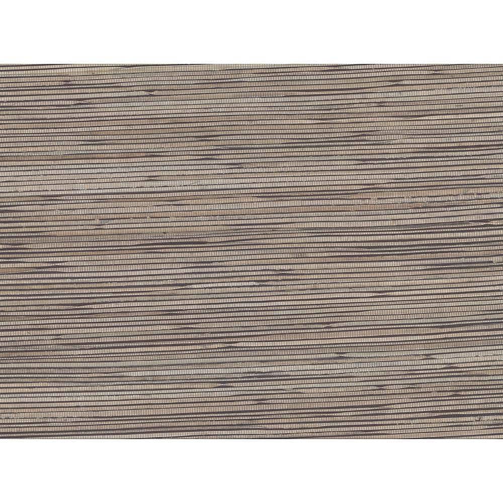 Surin Metallic Brown Grasscloth Wallpaper Roll