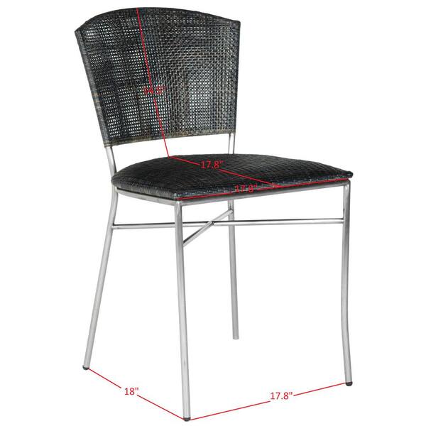 Safavieh Set of 2 Melita Side Chair Coastal Side Chair (Metal Frame) Safavieh Set of 2 Melita Side Chair Coastal Side Chair (Metal Frame)