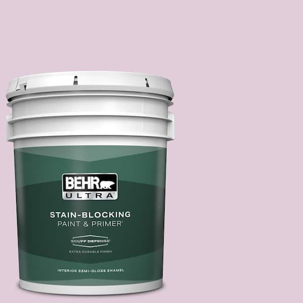 BEHR ULTRA 5 gal. #M110-2 Cassia Buds Extra Durable Semi-Gloss Enamel Interior Paint & Primer