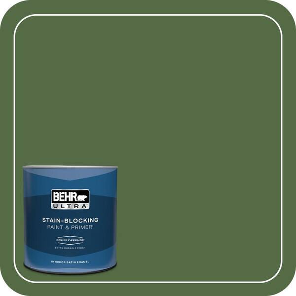 BEHR ULTRA 1 qt. #430D-7 Pacific Pine Extra Durable Satin Enamel Interior Paint & Primer