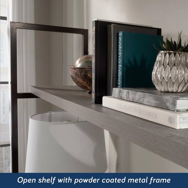SAUDER Manhattan Gate 65.984 in. L-Shaped Mystic Oak SAUDER Manhattan Gate 65.984 in. L-Shaped Mystic Oak