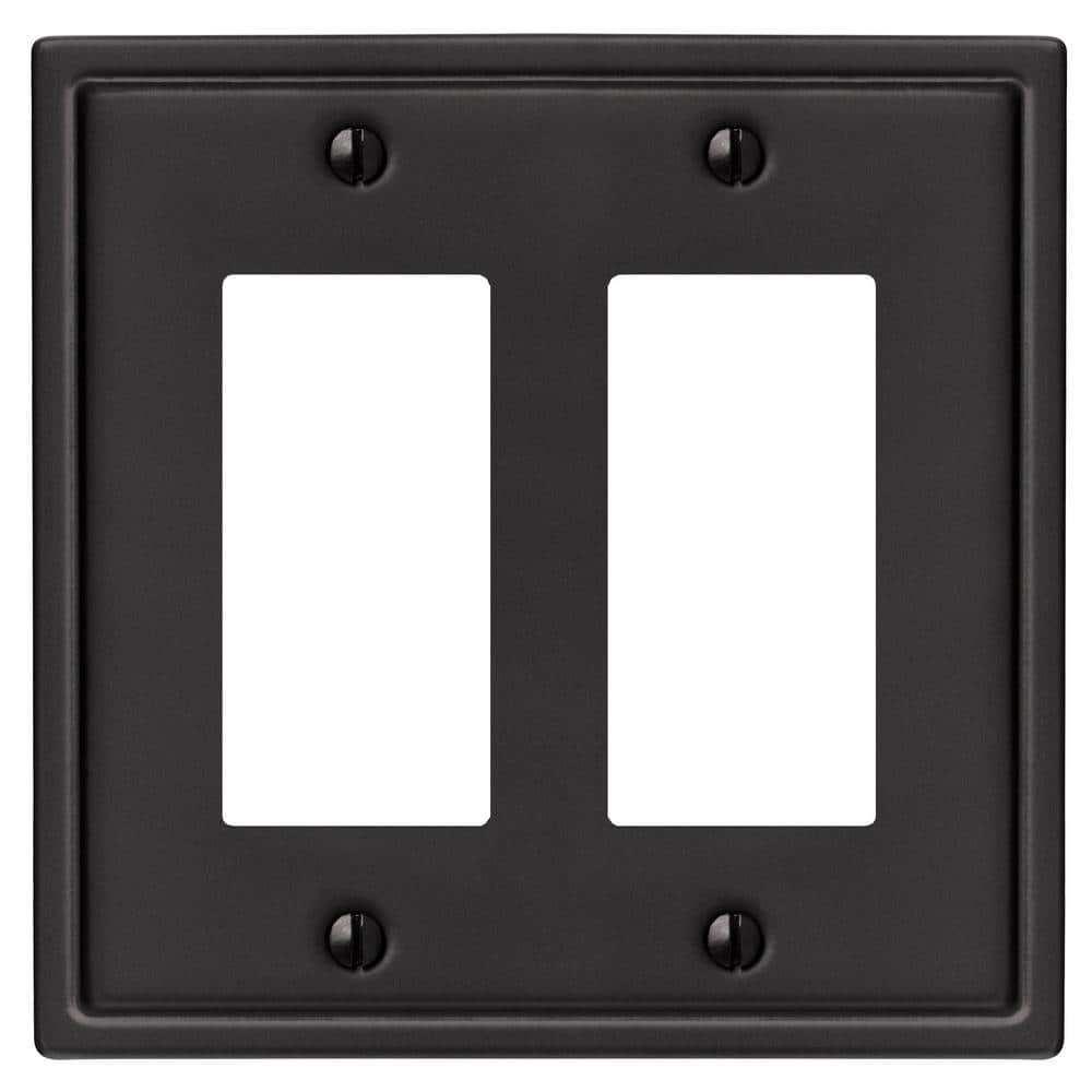 Moderne Wallplate 2-Rocker Steel Matte Black (1-Pack) price history on PriceWatchPro
