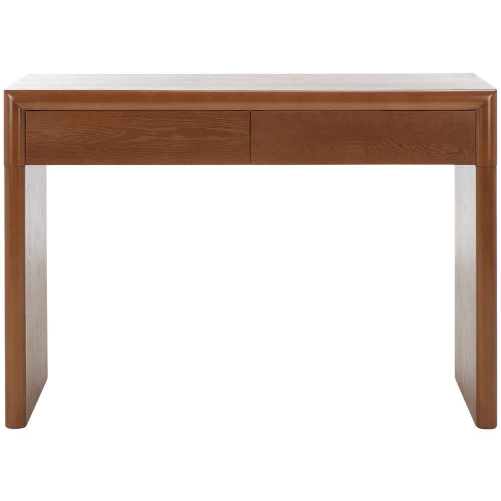 Rune 15.75 in. Natural Brown Rectangle Wood Console Table with Drawer