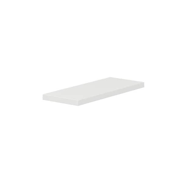 J COLLECTION 30 in. W X 1.5 in. H X 12 in. D in Bright White to Assemble Floating Shelf with Mounting Bracket