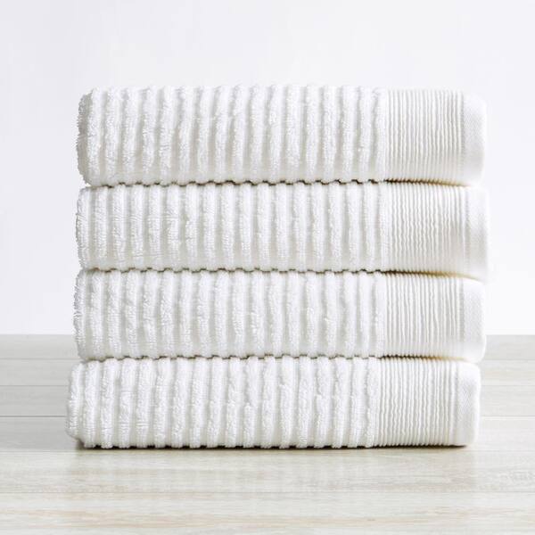 White best sale ribbed towels