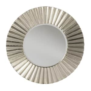 Hessmer 23 in. W x 23 in. H Round Framed Silver Mirror