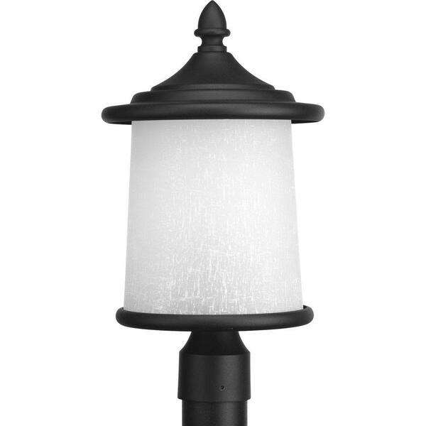 Progress Lighting Essential Collection 3-Light Black Outdoor Post Lantern