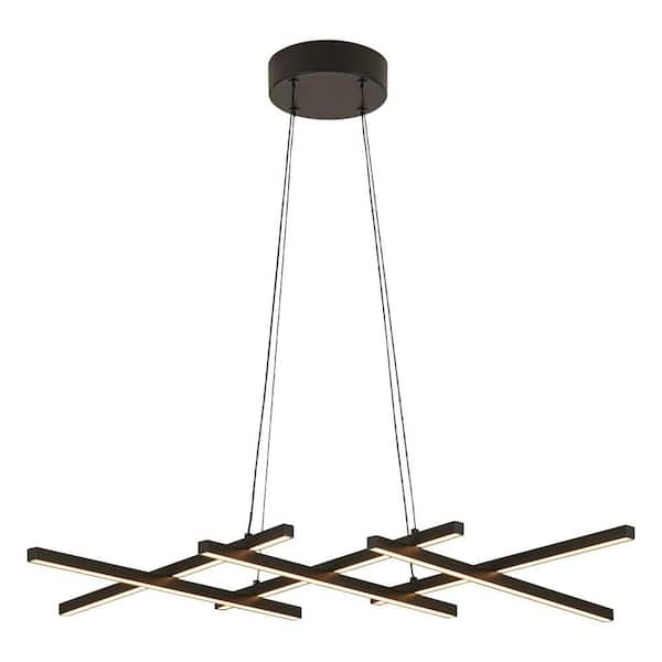 Rennnsan Rael 45-Watt 1-Light 41.3 in. Sand Black Contemporary