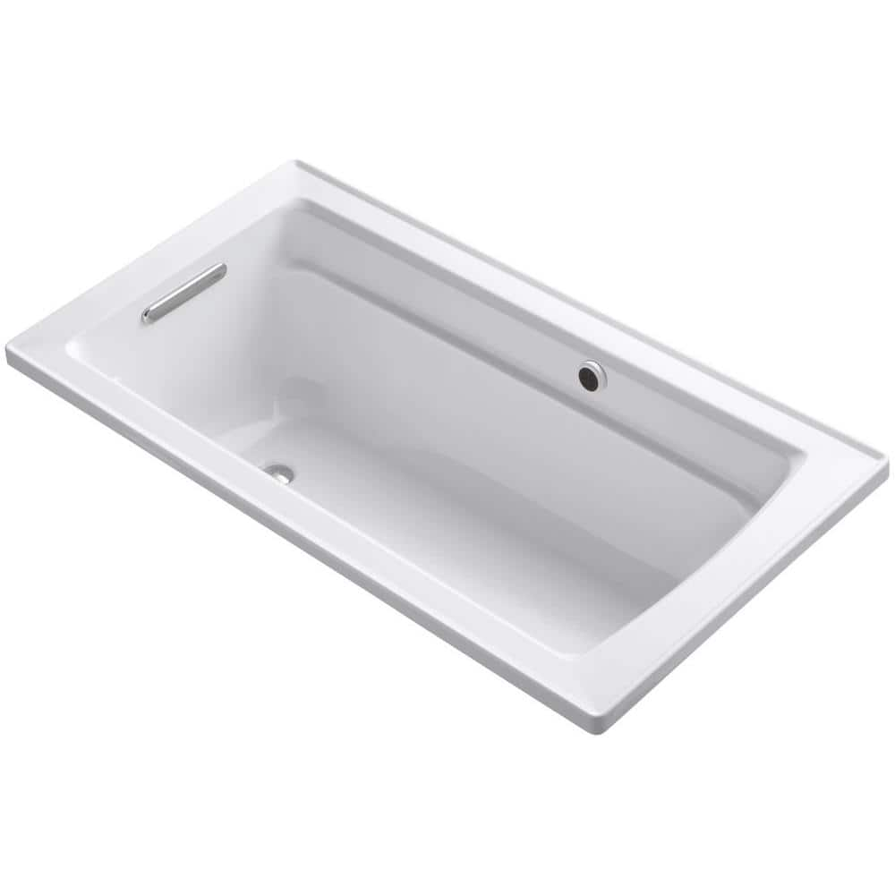 KOHLER Archer 60 in. x 32 in. Rectangular Soaking Bathtub with ...