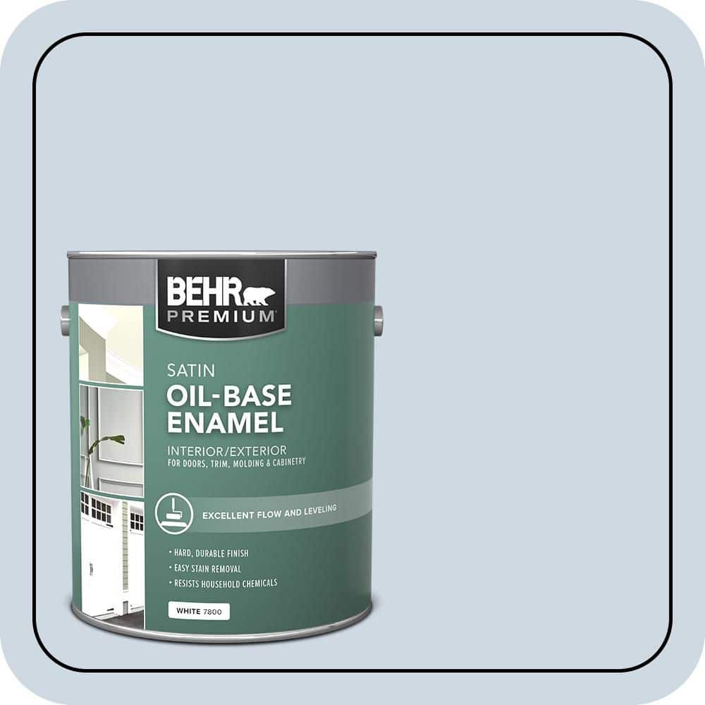 1 gal. #S520-1 Pale Cornflower Oil-Based Satin Enamel Interior/Exterior Paint product image for price tracking