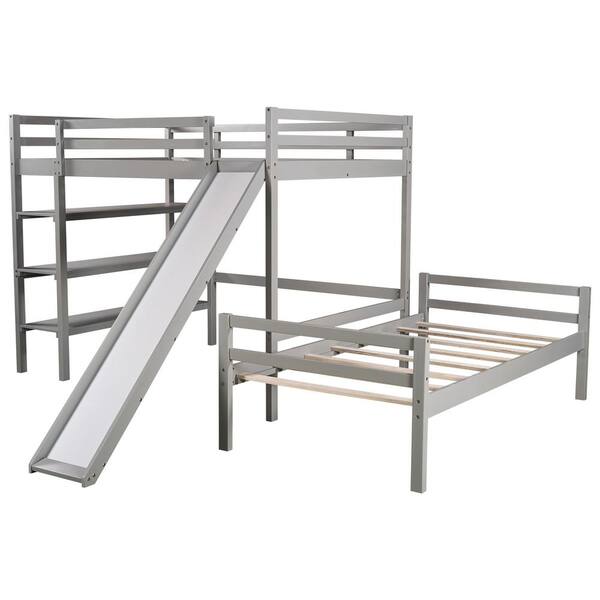 Over Twin Wood Bunk Beds, How To Separate Bunk Beds With Stairs