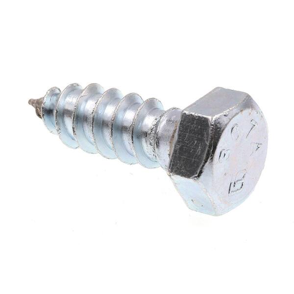 Prime-Line 1/2 in. x 1-1/2 in. Grade A307 Zinc Plated Steel Hex Lag Screws (50-Pack)