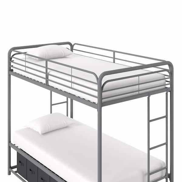 Dhp Bellona Silver Twin Bunk Bed, Folding Bunk Beds Uk
