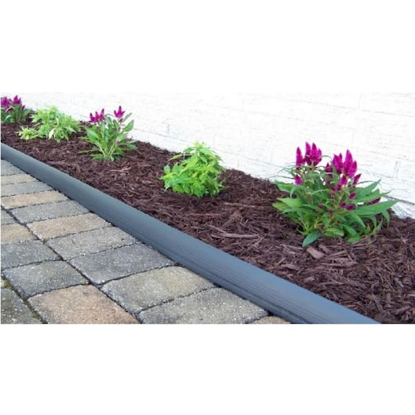 Valley View Industries 20 ft. L x 2 in. W x 3 in. H Black Tall Resin Innovative Edge No Dig Edging with 9 in. Poly Stakes (10-Quantity)