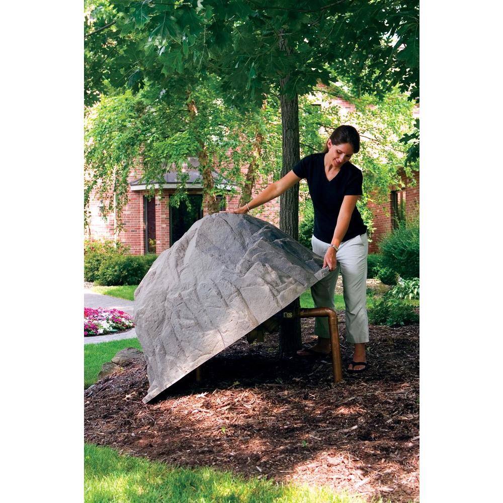 Large Riverbed Gray Textured Garden Stone Cover