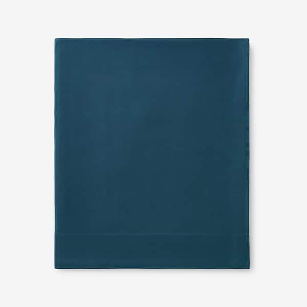 The Company Store Legends Hotel Dark Teal Velvet Flannel Full Flat Sheet