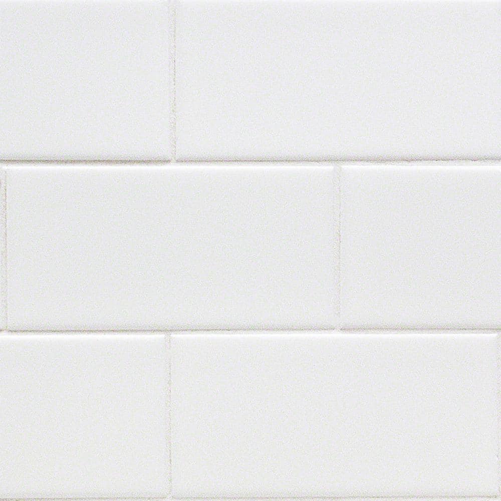 Essential White Matte Ceramic Subway Wall Tile 3" x 6"