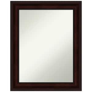 Coffee Bean Brown 23 in. H x 29 in. W Framed Non-Beveled Wall Mirror in Brown