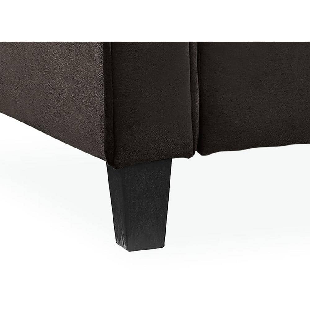 Wesley Coffee Microfiber Loveseat with Curved Arms