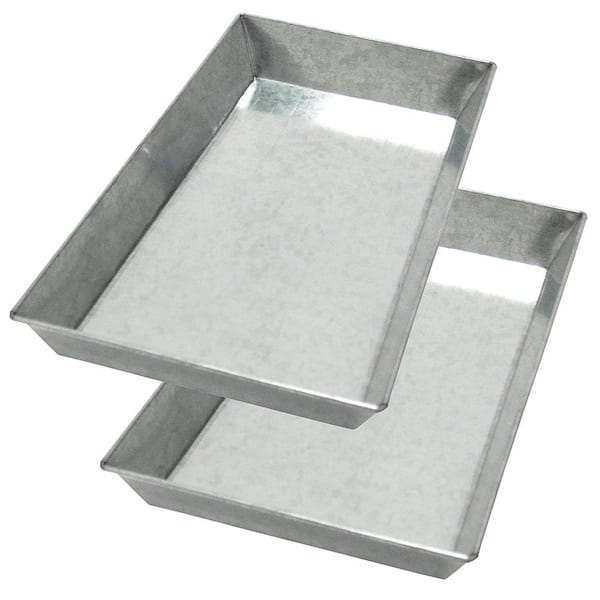 ACHLA DESIGNS 17 in. L Grey Set of 2 Steel Ash Pan for 28 in. Grate