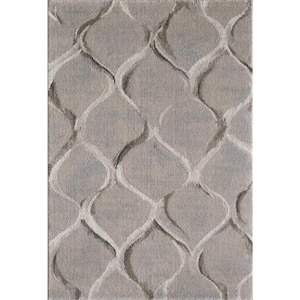 Rue Light Gray 8 ft. x 10 ft. Ombre Moroccan Area Rug