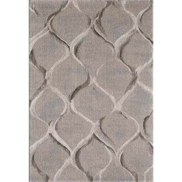 MILLERTON HOME Rue Light Gray 8 ft. x 10 ft. Ombre Moroccan Area Rug