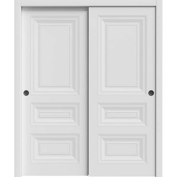 7233 72 in. x 96 in. Sold Core White Color Wood Sliding Door