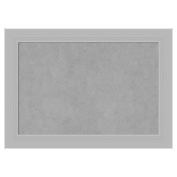 Amanti Art Brushed Sterling Silver 28 in. x 20 in. Framed Magnetic Board