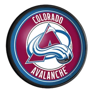 Colorado Avalanche: Round Slimline Lighted Wall Sign 18"L X 18"W 2.5"D
