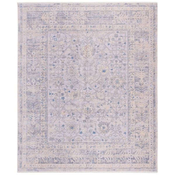 Hellenic 8 ft. x 10 ft. Ivory/Taupe Border Distressed Area Rug