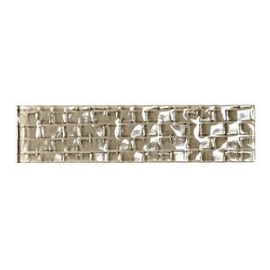 Modern Design Textured Olive Brown 2 in. x 8 in. x 5 mm. Glossy Glass Subway Wall Tile (11 Sq. Ft./Case)