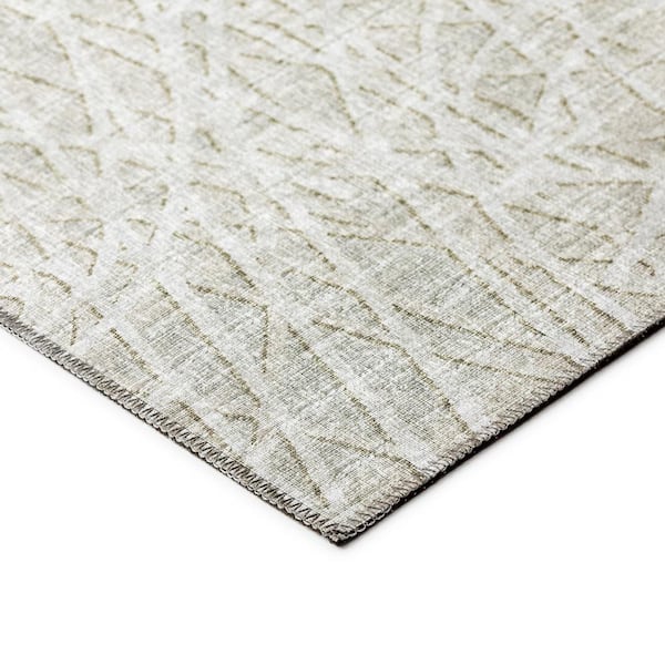 Rylee Beige 1 ft. 8 in. x 2 ft. 6 in. Geometric Indoor/Outdoor Area Rug