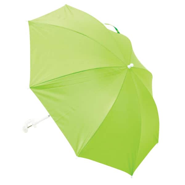 Rio 4 ft. Steel Clamp-On Beach Umbrella in Lime Green