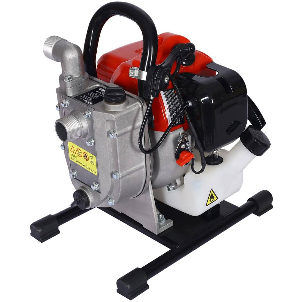 1.2HP Orange Steel Gas Powered Water Transfer Pump