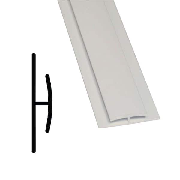 855 1/4 in. x 1-1/8 in. x 96 in. PVC Composite White FRP Divider Molding fits 1/8 in. material