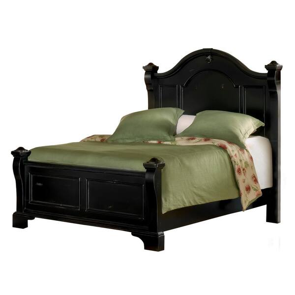 American Woodcrafters Heirloom Antique Black King Poster Bed