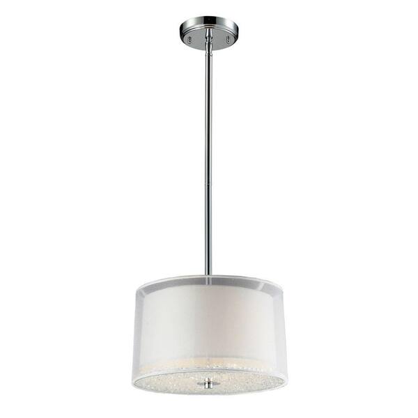 Titan Lighting 2-Light Ceiling Mount Polished Chrome Pendant-DISCONTINUED