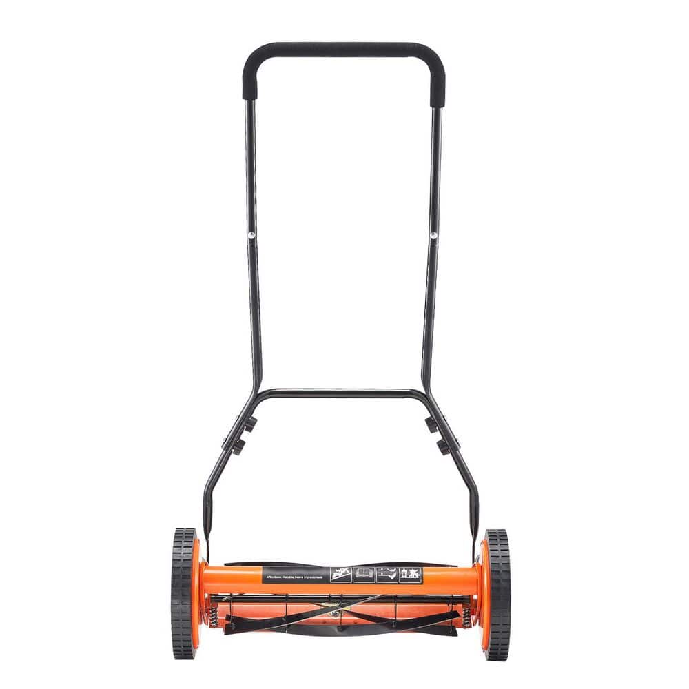 18-In. Manual Push Reel Lawn Mower, 5-Blade Design, Adjustable Cutting Height, Walk-Behind Mower for Lawns price history on PriceWatchPro