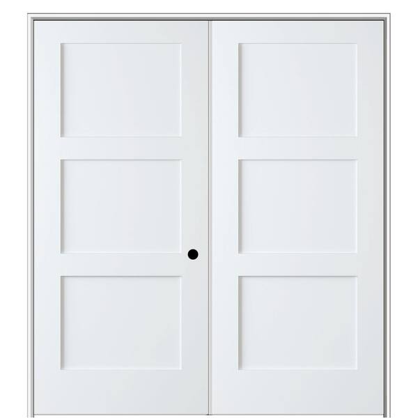 MMI Door Shaker Flat Panel 36 in. x 80 in. Left Hand Solid Core Primed ...