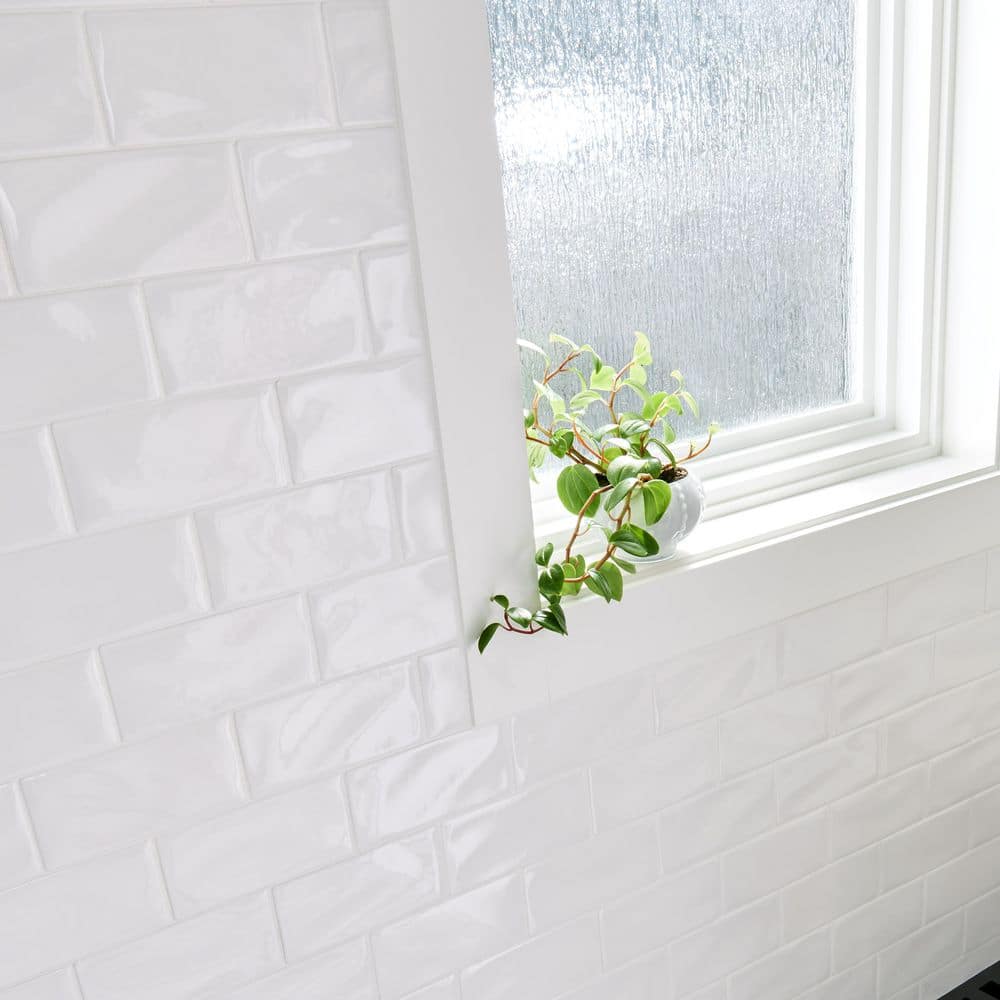 Whisper White Glossy 3x6 Ceramic Subway Tile