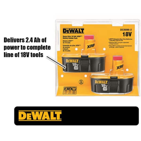 DEWALT 18V Battery, XRP, Combo Pack (DC9096-2)