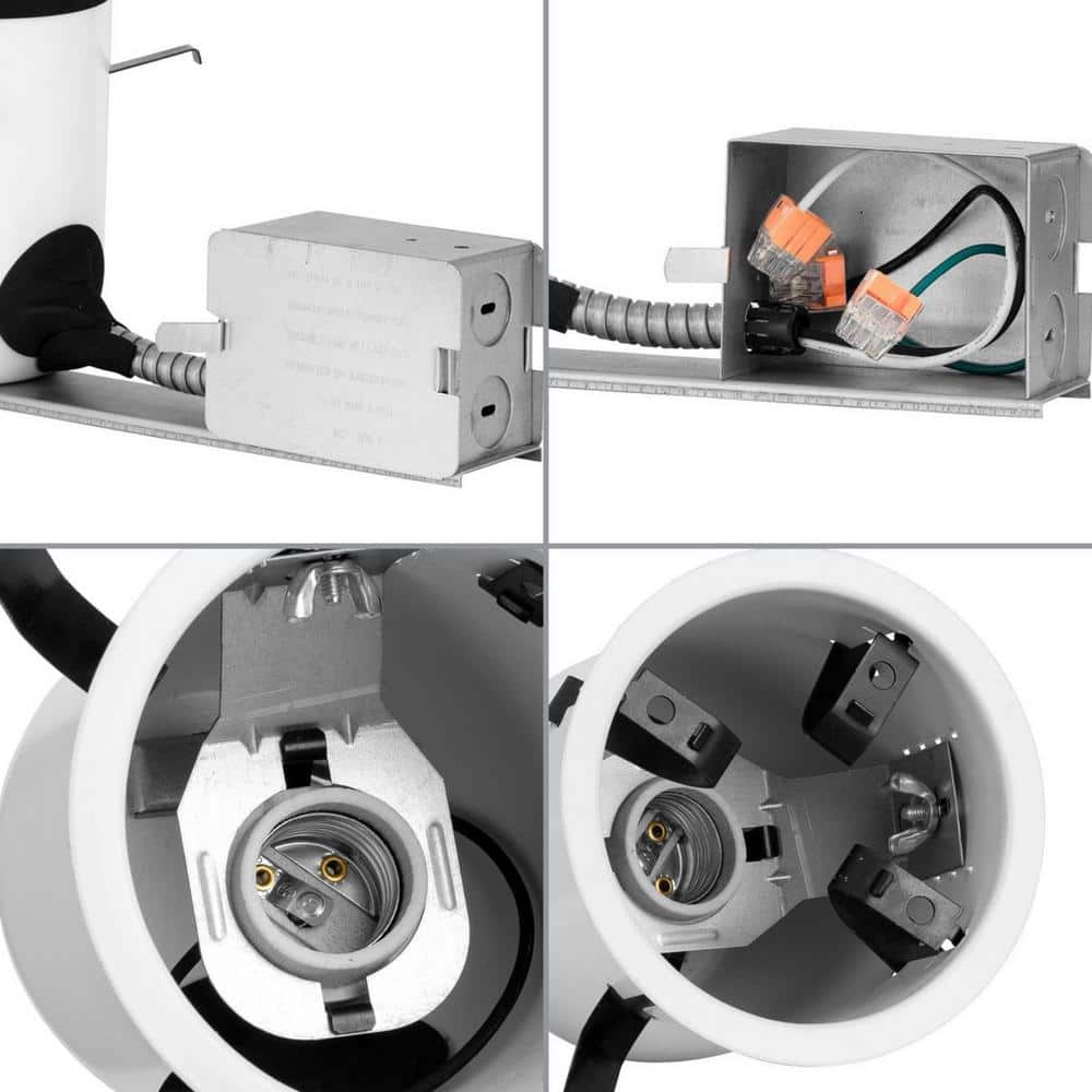 4" Gray Steel Air-Tight Non-IC Remodel Recessed Housing