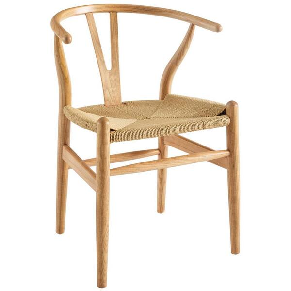 MODWAY Amish Natural Dining Wood Armchair EEI-552-NAT - The Home Depot