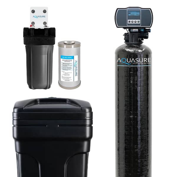 AQUASURE Harmony Series 32,000 Grain Electronic Metered Water Softener with Sediment and Carbon Pre-Filter